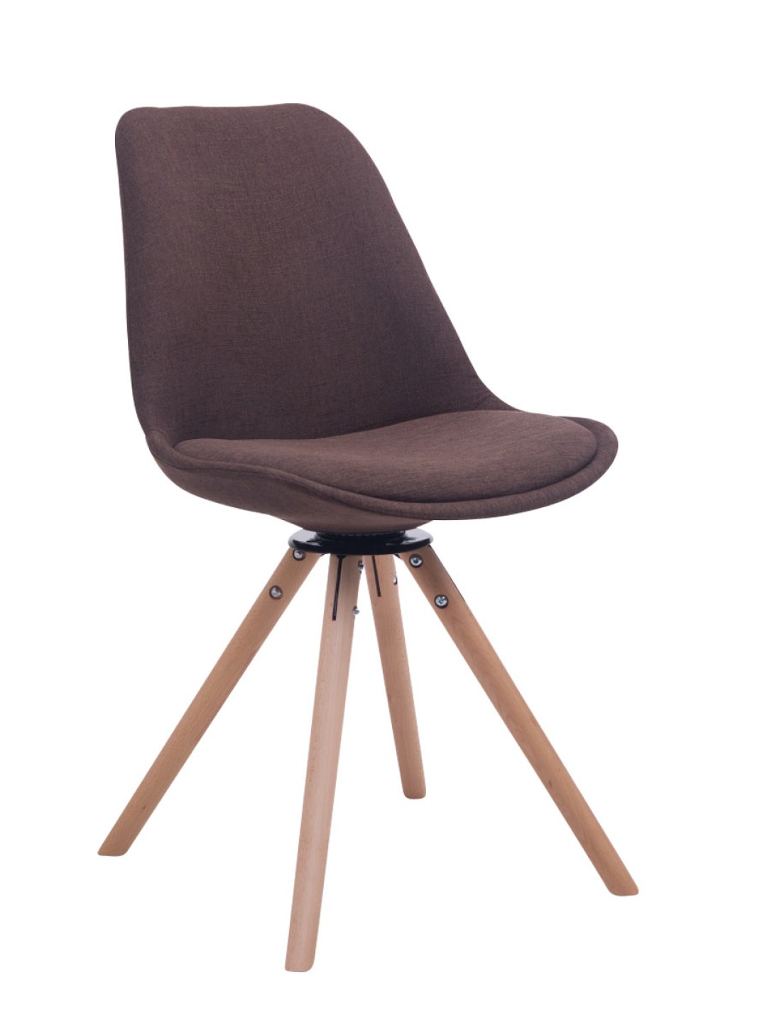 Troyes pyörivä vierailijatuoli Natura Fabric Pyöreä, ruskea
