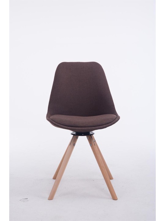 Troyes pyörivä vierailijatuoli Natura Fabric Pyöreä, ruskea
