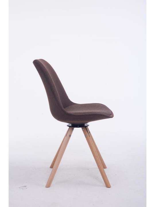 Troyes pyörivä vierailijatuoli Natura Fabric Pyöreä, ruskea