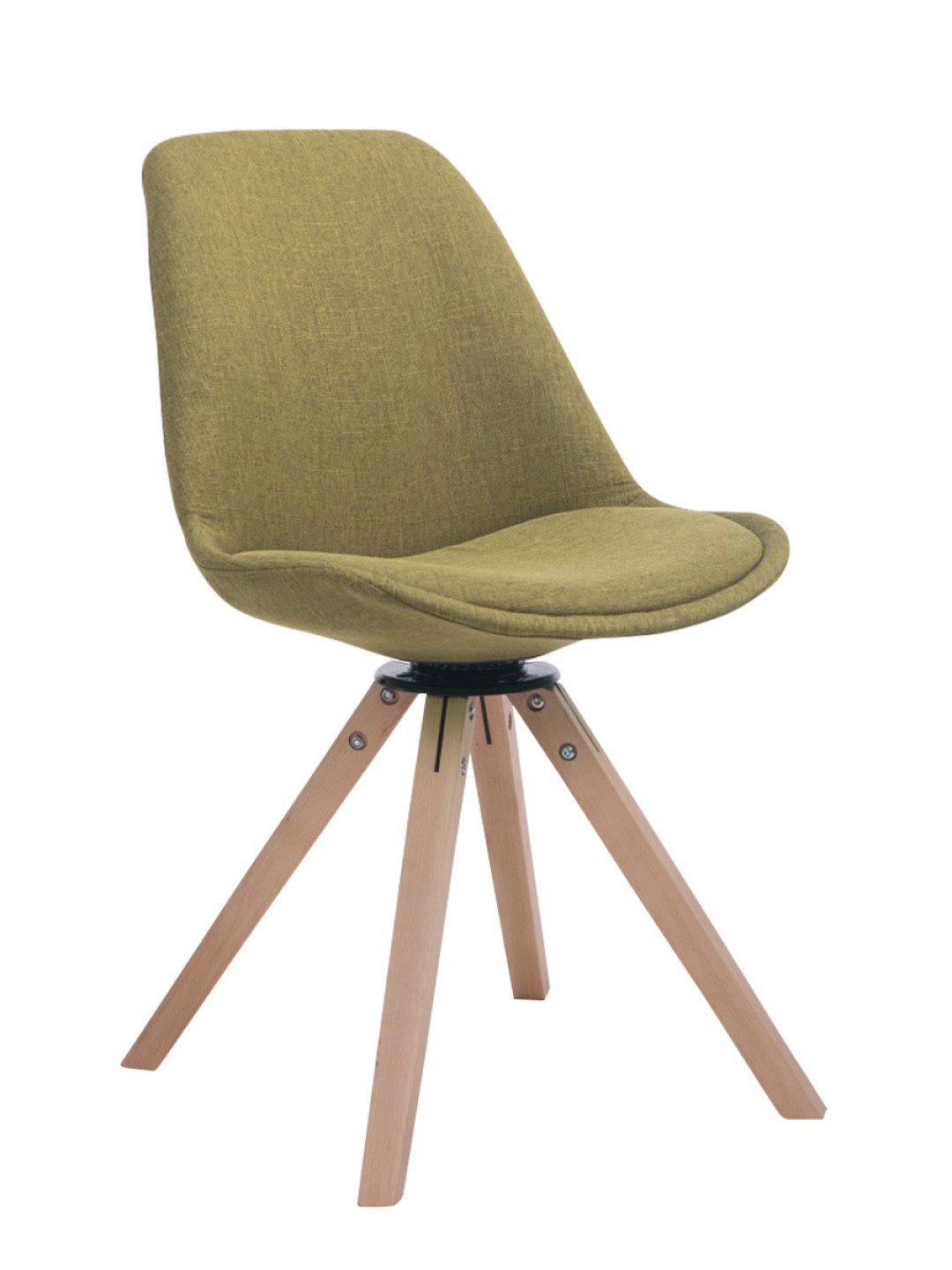 Troyes Swivel Natura Fabric Square Vierailijatuoli, vihreä