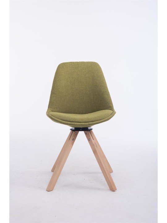 Troyes Swivel Natura Fabric Square Vierailijatuoli, vihreä