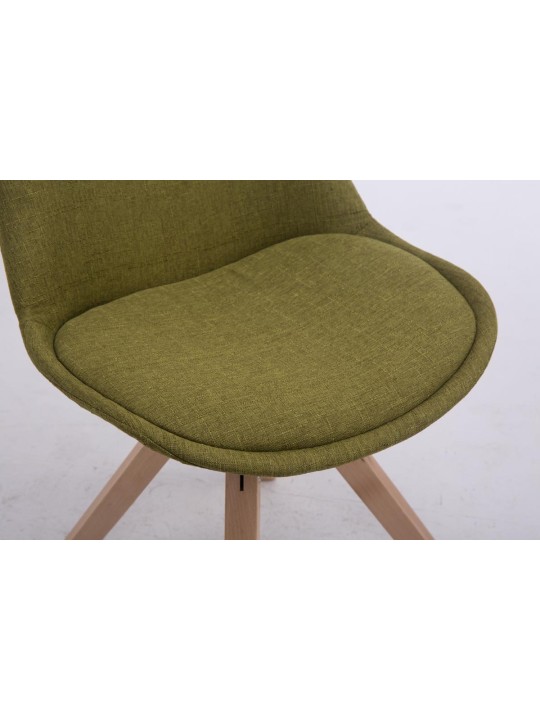 Troyes Swivel Natura Fabric Square Vierailijatuoli, vihreä