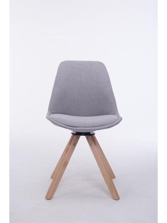 Troyes Swivel Natura Fabric Square Vierailijatuoli, harmaa