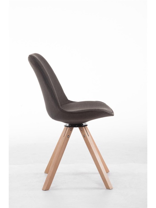 Troyes Swivel Natura Fabric Square Vierailijatuoli, tummanharmaa