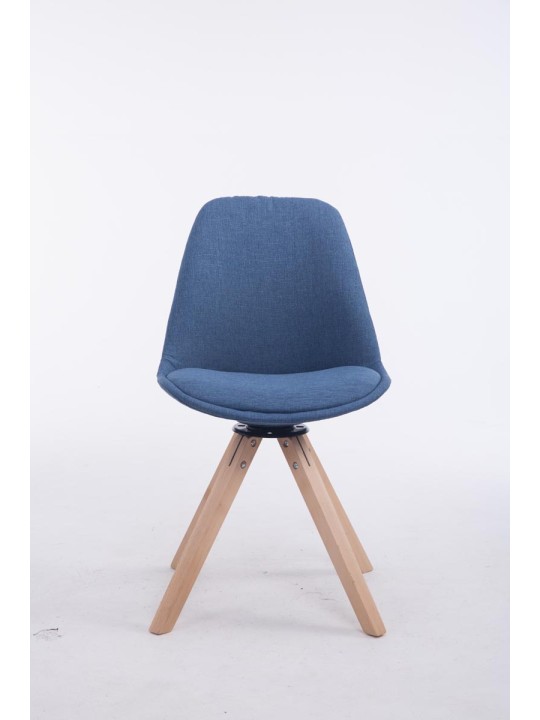 Troyes Swivel Natura Fabric Square Vierailijatuoli, sininen