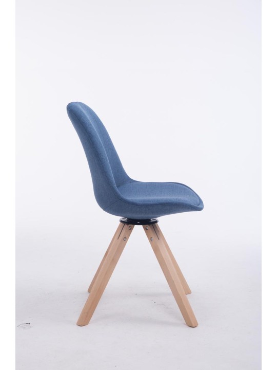 Troyes Swivel Natura Fabric Square Vierailijatuoli, sininen