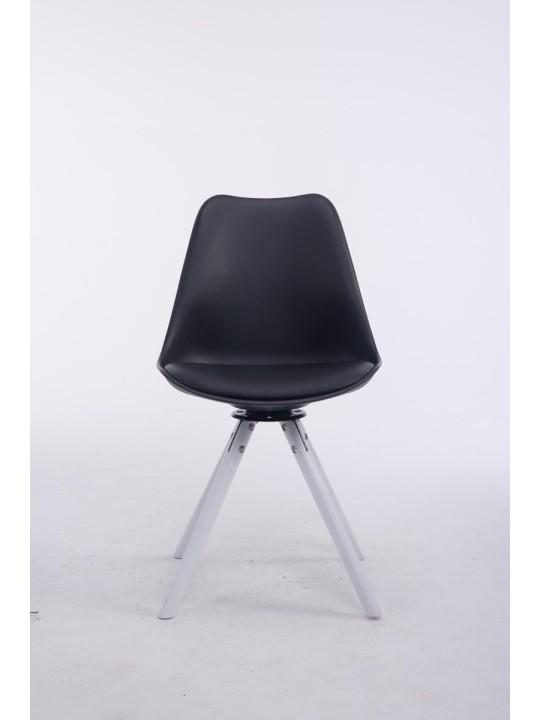 Vierailijatuoli Troyes kääntyvä pyöreä, musta