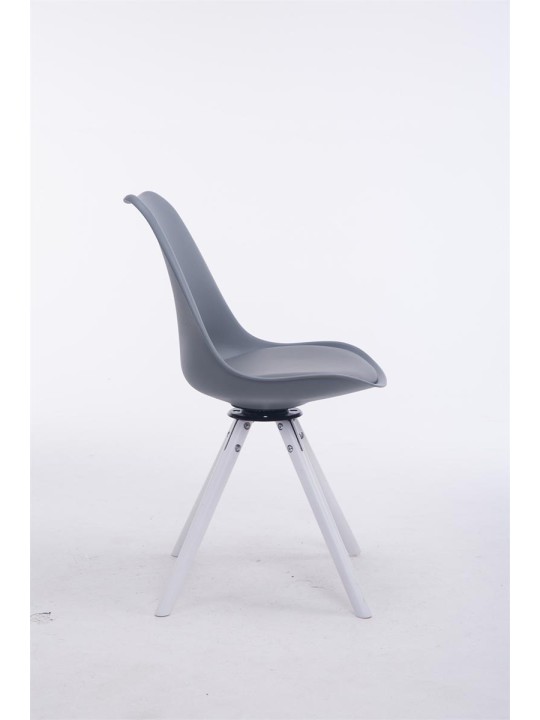 Vierailijatuoli Troyes kääntyvä pyöreä, harmaa