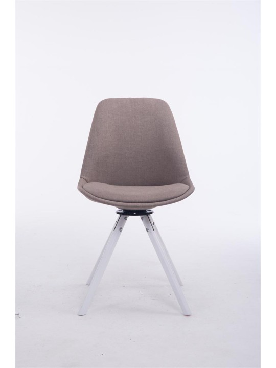 Vierailijatuoli Troyes kääntyvä kangas pyöreä, taupe