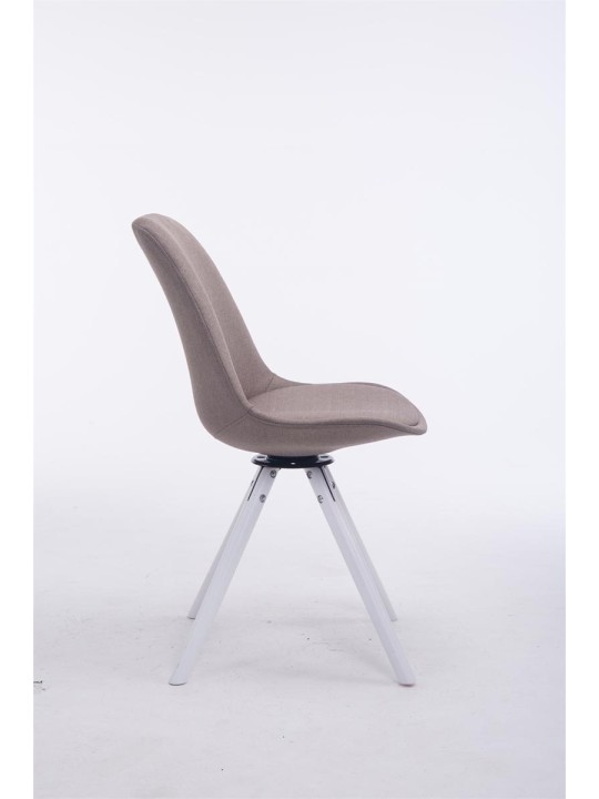 Vierailijatuoli Troyes kääntyvä kangas pyöreä, taupe