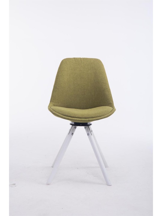 Vierailijatuoli Troyes kääntyvä kangas pyöreä, vihreä