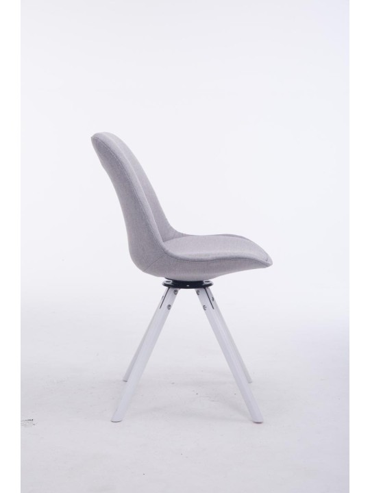 Vierailijatuoli Troyes kääntyvä kangas pyöreä, harmaa