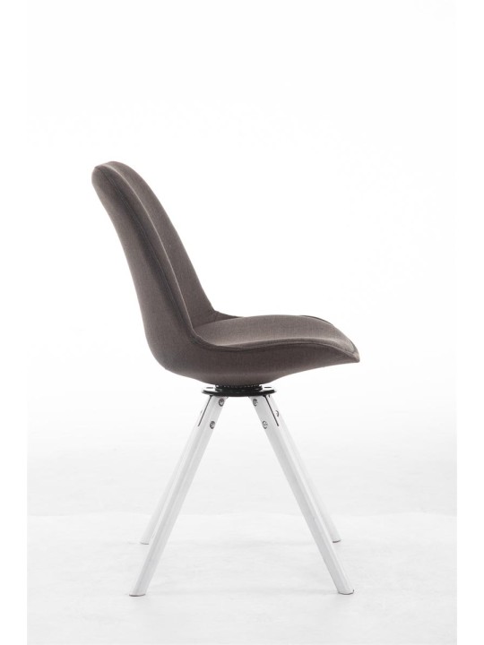 Vierailijatuoli Troyes kääntyvä kangas pyöreä, tummanharmaa