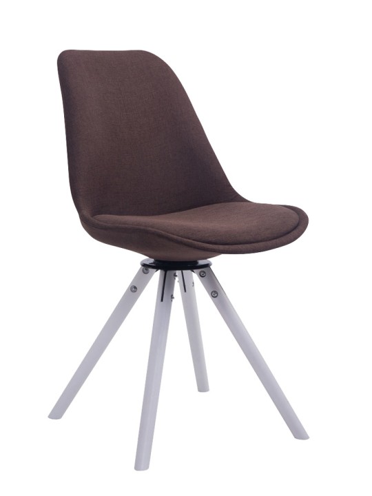 Vierailijatuoli Troyes kääntyvä kangas pyöreä, ruskea