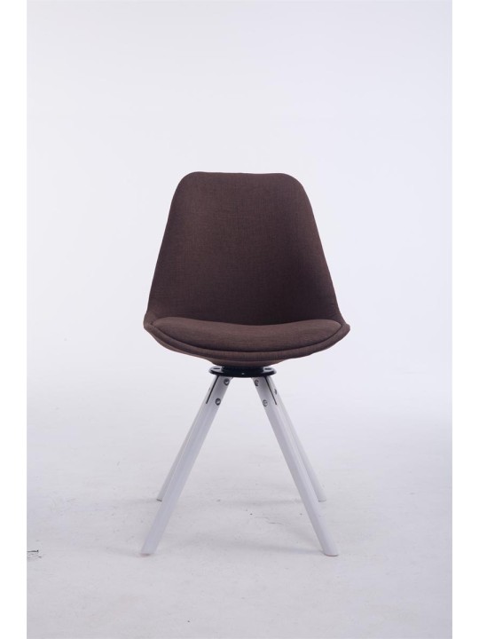 Vierailijatuoli Troyes kääntyvä kangas pyöreä, ruskea