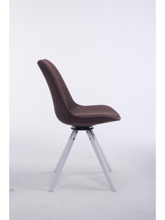 Vierailijatuoli Troyes kääntyvä kangas pyöreä, ruskea