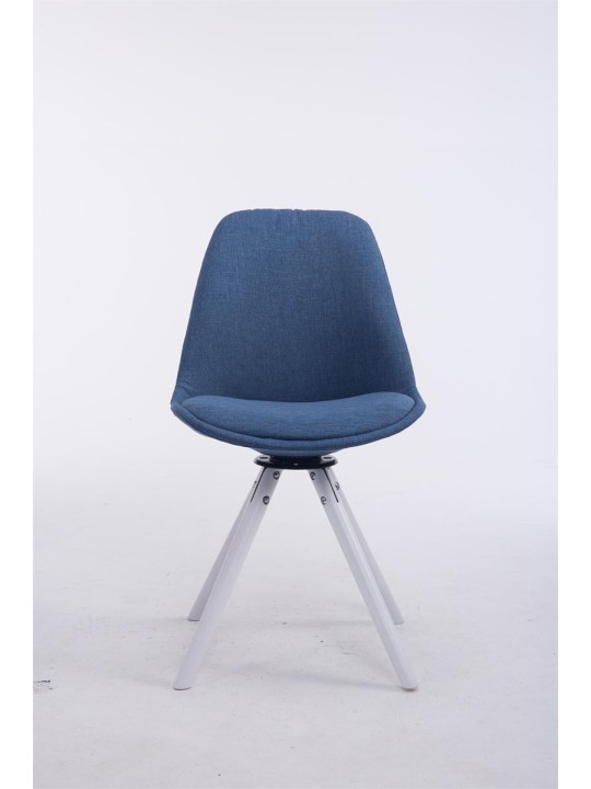 Vierailijatuoli Troyes kääntyvä kangas pyöreä, sininen