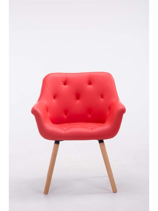 Cassidy natural vierailijatuoli, punainen