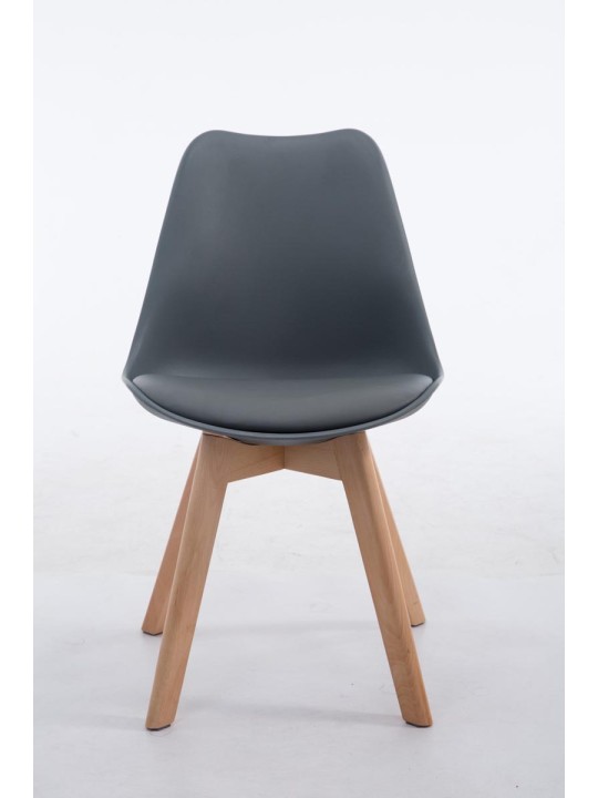 Vierailutuoli Borneo V2 Natura keinonahkaa, harmaa