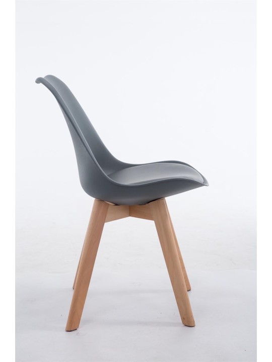 Vierailutuoli Borneo V2 Natura keinonahkaa, harmaa