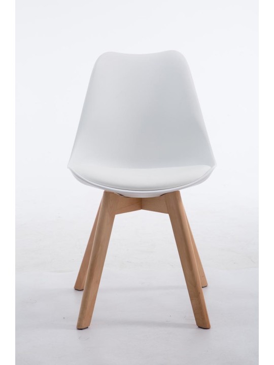 Vierailutuoli Borneo V2 Natura keinonahkaa, valkoinen