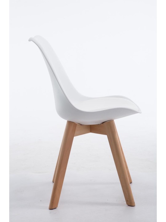 Vierailutuoli Borneo V2 Natura keinonahkaa, valkoinen