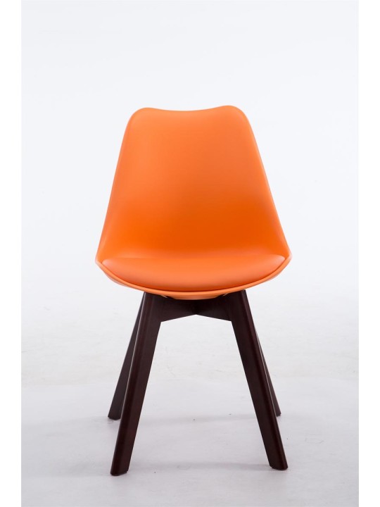 Vierailutuoli Borneo V2 saksanpähkinä keinonahkaa, oranssi