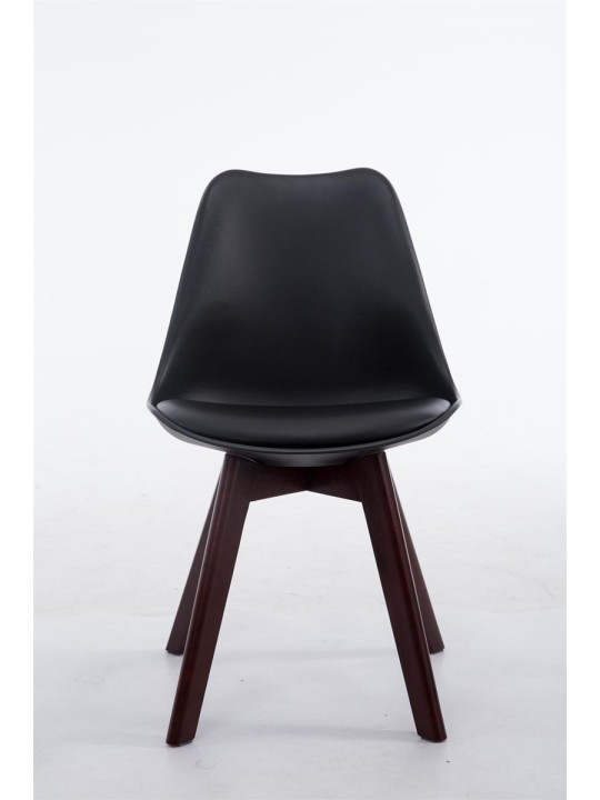 Vierailutuoli Borneo V2 saksanpähkinä keinonahkaa, musta