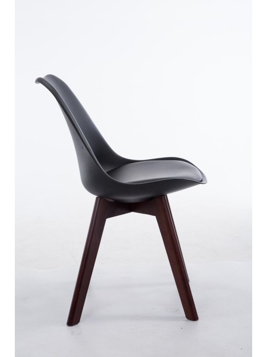 Vierailutuoli Borneo V2 saksanpähkinä keinonahkaa, musta