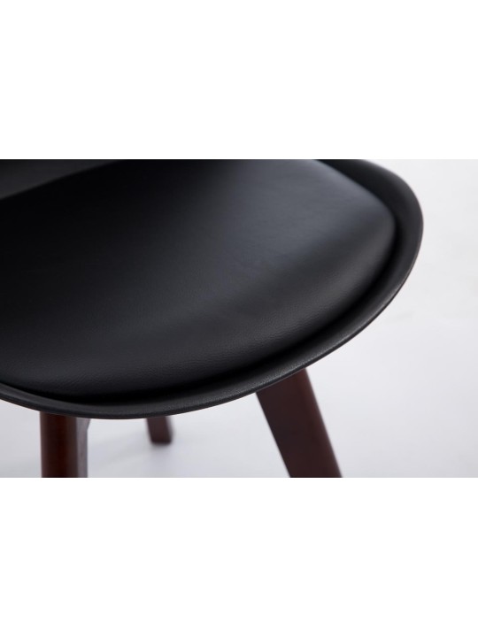 Vierailutuoli Borneo V2 saksanpähkinä keinonahkaa, musta