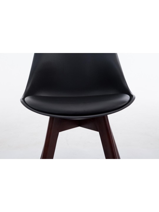 Vierailutuoli Borneo V2 saksanpähkinä keinonahkaa, musta