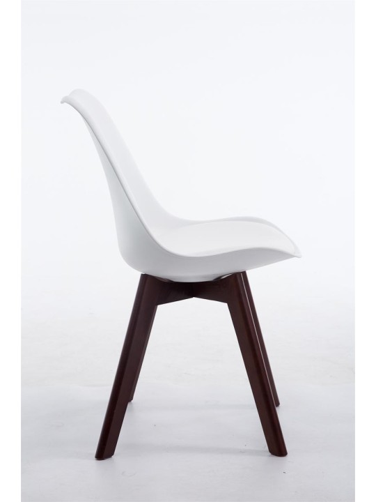 Vierailutuoli Borneo V2 saksanpähkinä keinonahkaa, valkoinen