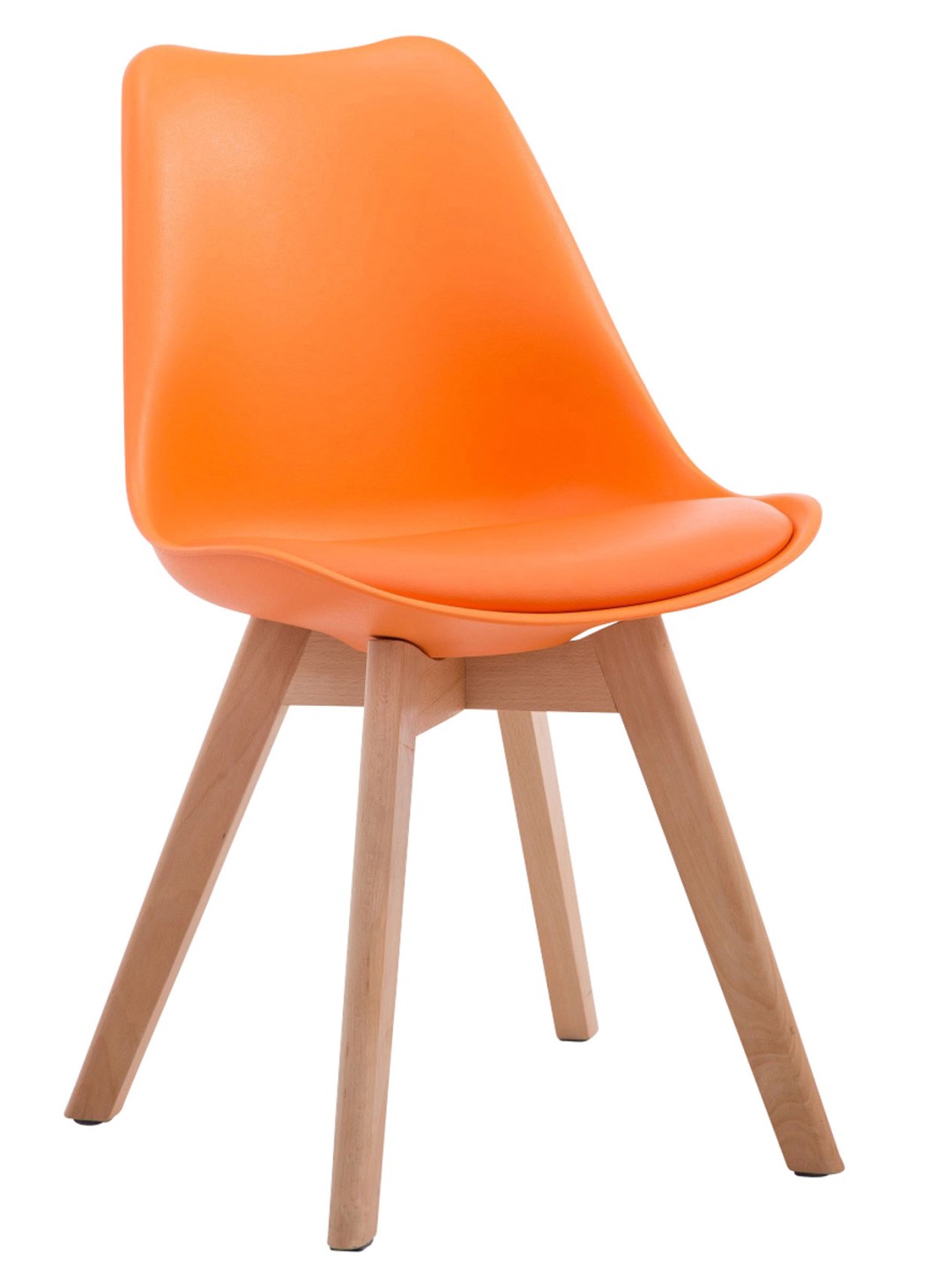 Vierailutuoli Borneo V2 Natura keinonahkaa, oranssi