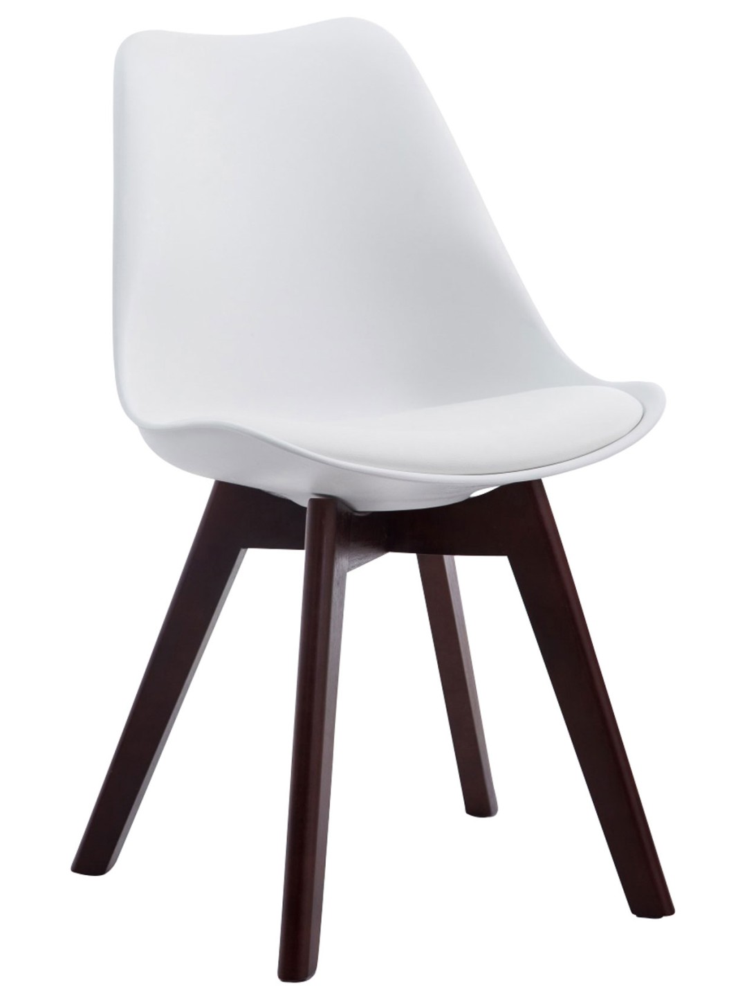 Vierailutuoli Borneo V2 saksanpähkinä keinonahkaa, valkoinen