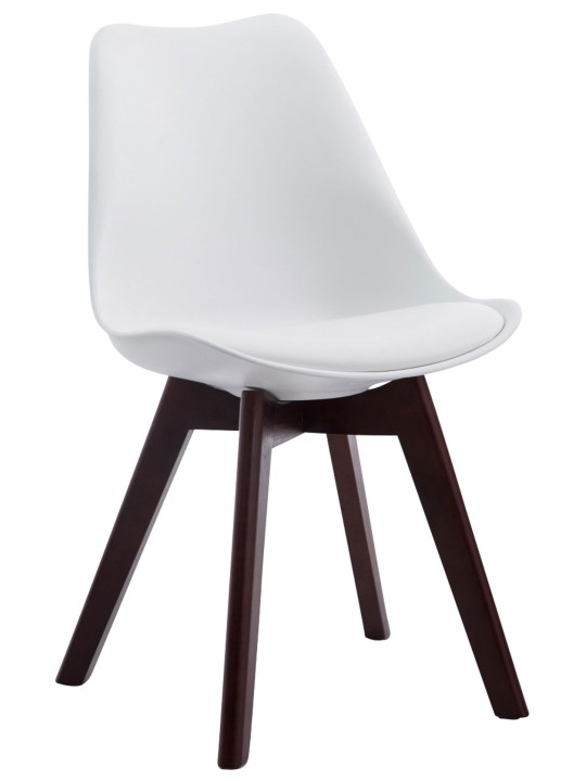 Vierailutuoli Borneo V2 saksanpähkinä keinonahkaa, valkoinen