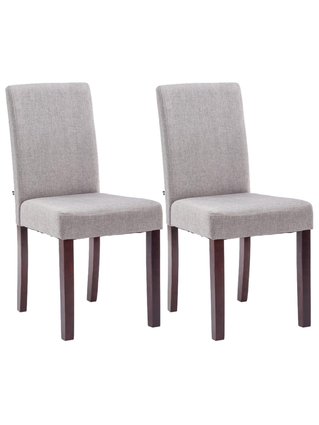 Setti 2 ruokasalin tuolia Ina kangas cappuccino, vaaleanharmaa