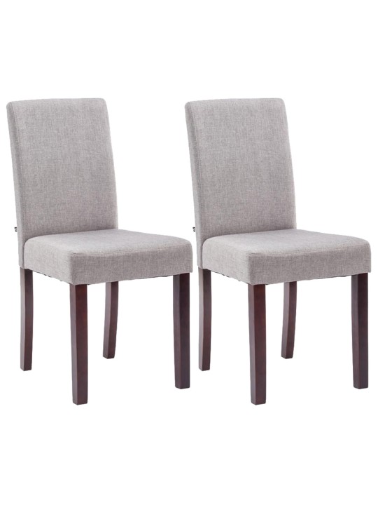 Setti 2 ruokasalin tuolia Ina kangas cappuccino, vaaleanharmaa