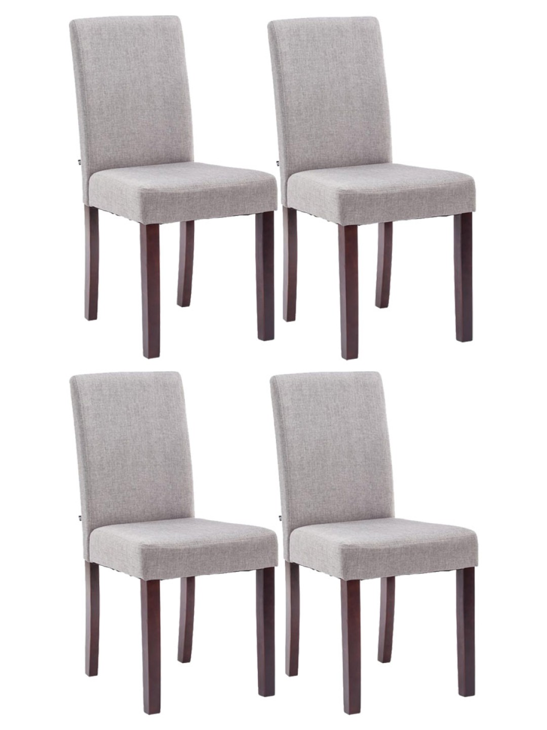 Setti 4 ruokasalin tuolia Ina kangas cappuccino, vaaleanharmaa