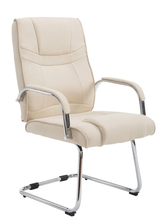 Vierailijatuoli Attila kangasta, kermanvärinen