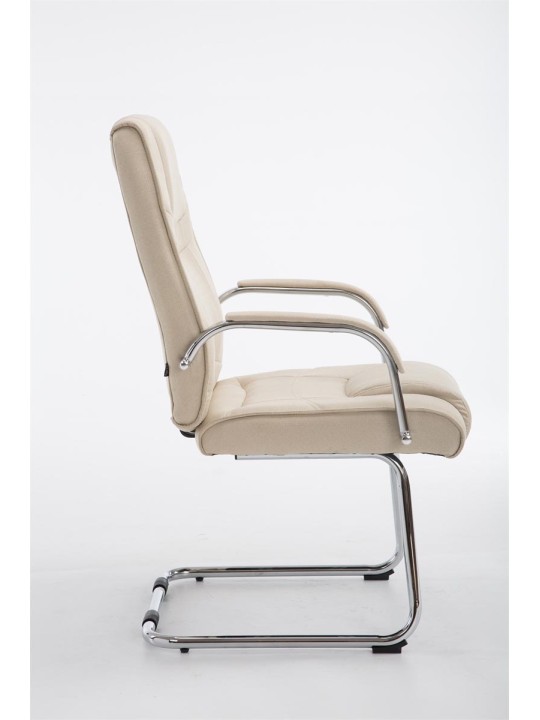 Vierailijatuoli Attila kangasta, kermanvärinen