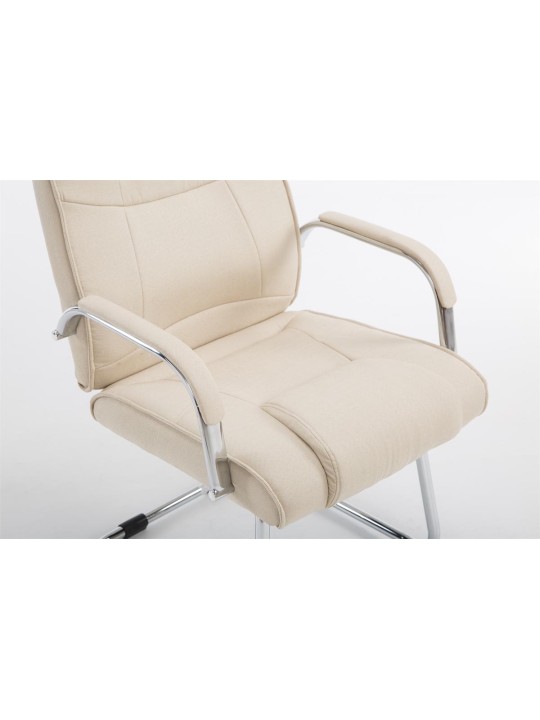 Vierailijatuoli Attila kangasta, kermanvärinen