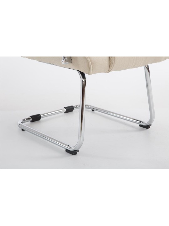 Vierailijatuoli Attila kangasta, kermanvärinen