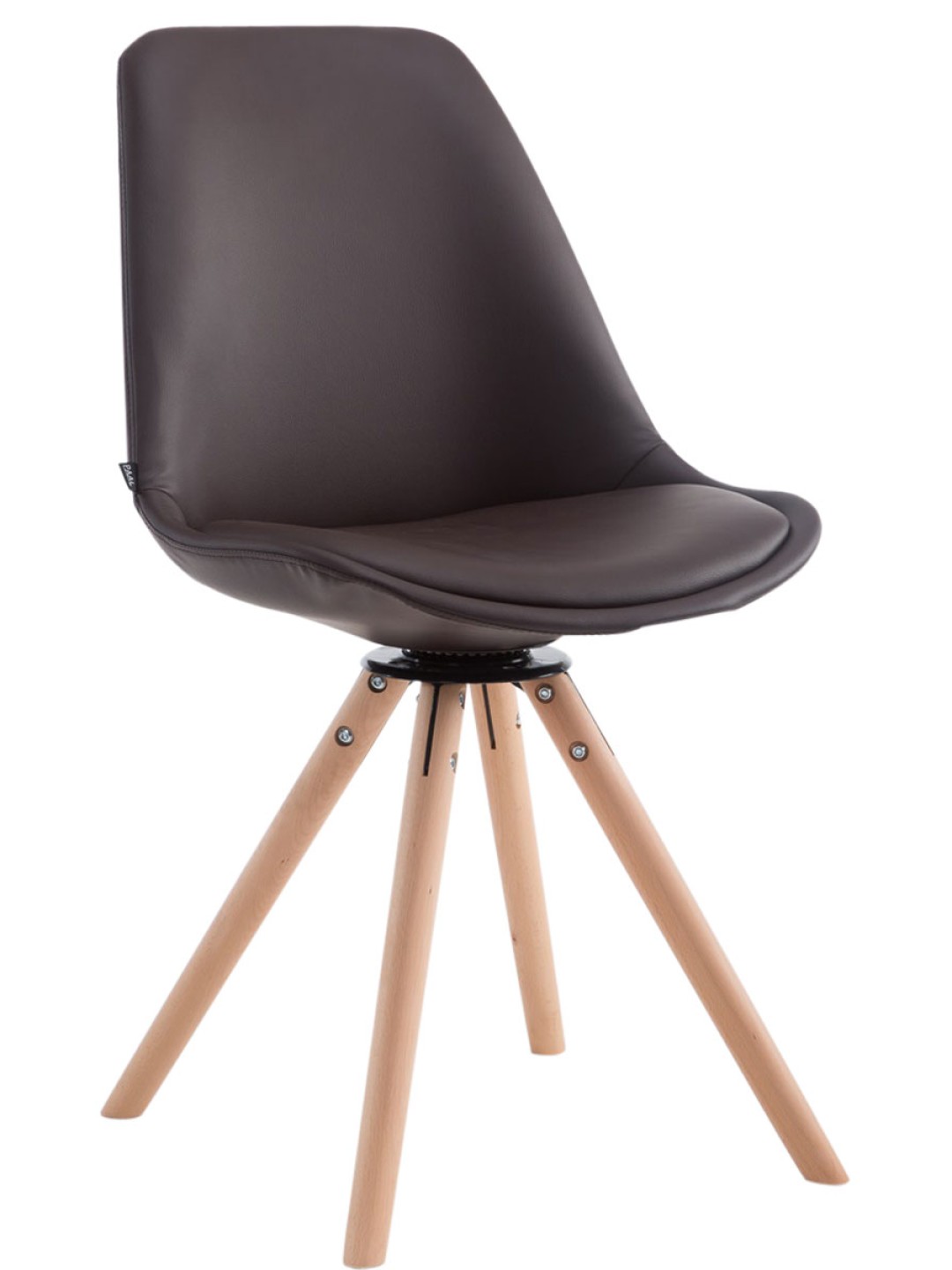 Vierailijatuoli Calais kääntyvä Natura Round, ruskea