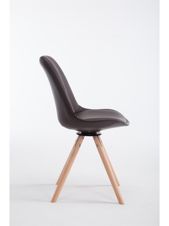 Vierailijatuoli Calais kääntyvä Natura Round, ruskea