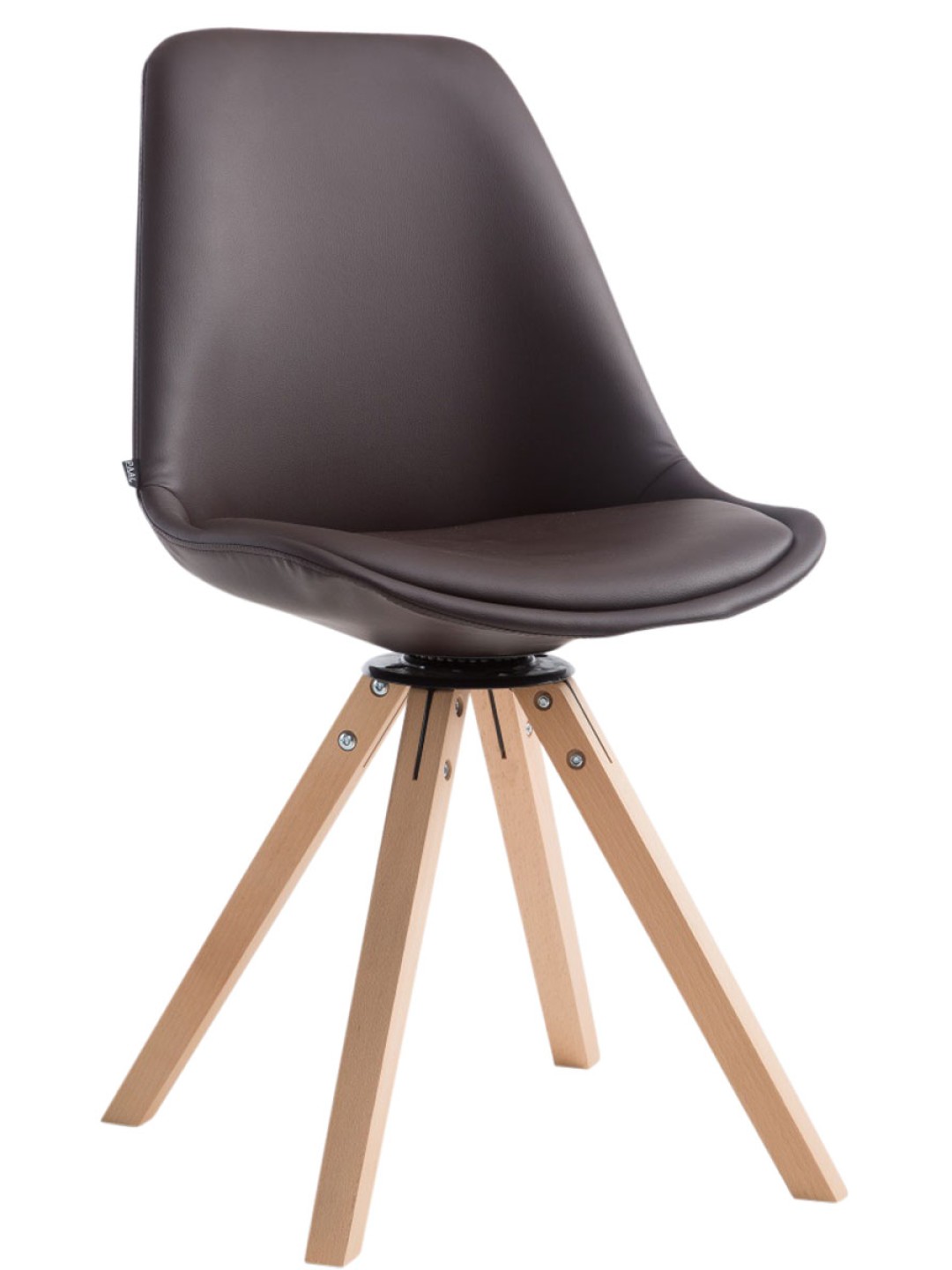 Vierailijatuoli Calais kääntyvä Natura Square, ruskea