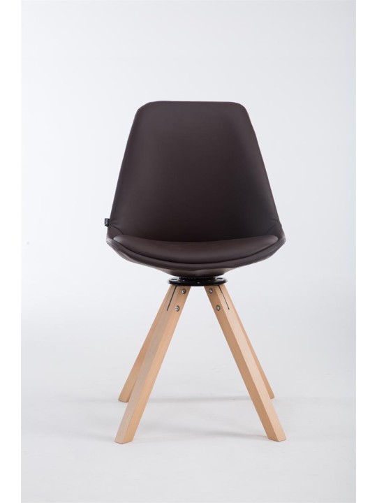 Vierailijatuoli Calais kääntyvä Natura Square, ruskea