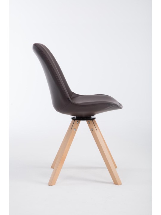 Vierailijatuoli Calais kääntyvä Natura Square, ruskea