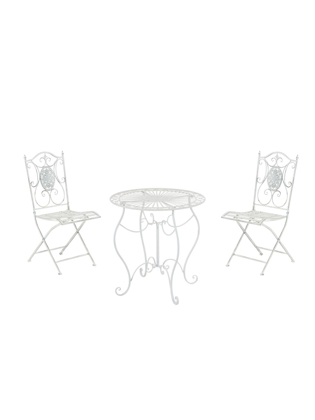 Aldeano-istuinryhmä, antiikkivalkoinen