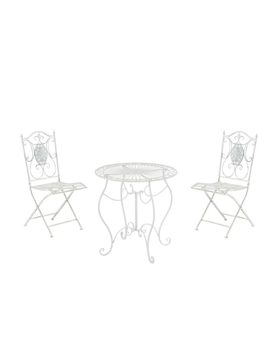 Aldeano-istuinryhmä, antiikkivalkoinen