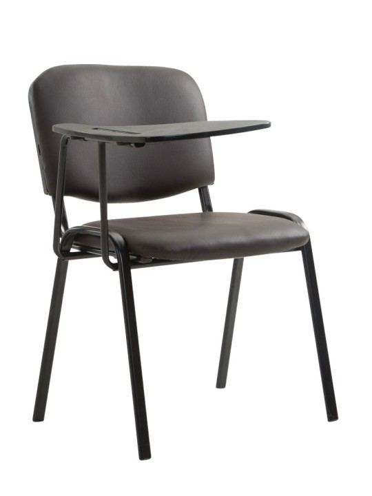 Ken-tuoli, jossa taittuva pöytä keinonahalla, ruskea